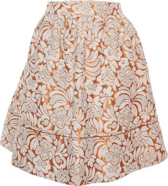 Prada Mini-rok met jacquard - Bruin