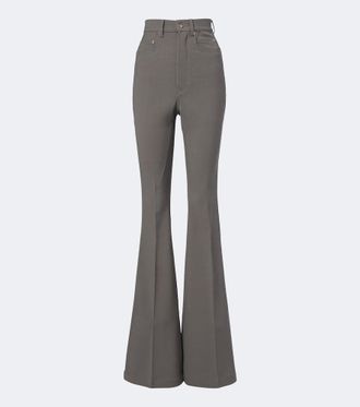 Rick Owens Bolan high-rise wool-blend flared pants