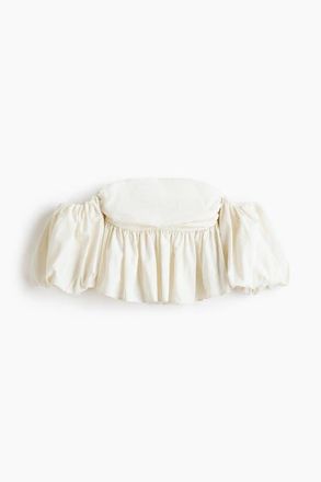 H&M Off-the-shoulder Top in Cream at Nordstrom, Size Xx-Large