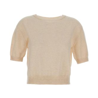 Lisa Yang Ronde hals knitwear - Dames - Ronde hals truien - Beige - S - Truien & Vesten