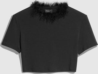 Gucci Modal Stretch Jersey Top, Black, Ready-to-wear
