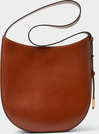 Sessun Womens Amo caramel smooth leather hobo bag
