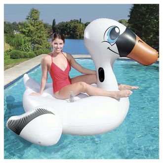 Trade Shop Cigno Gonfiabile Gigante Isola Materassino Mare Piscina 191 X 122 X 170 Cm - - Trade Shop Traesio
