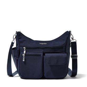 Baggallini Womens Modern Everywhere Hobo Crossbody Bag with Wristlet