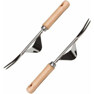 OEM Horquilla De Jard&iacute;n De 2 Piezas, Herramienta Manual De Acero Inoxidable Para Desherbar, Herramientas Manuales Para Jard&iacute;n, Huerto, C&eacute;sped, Macetas Peq