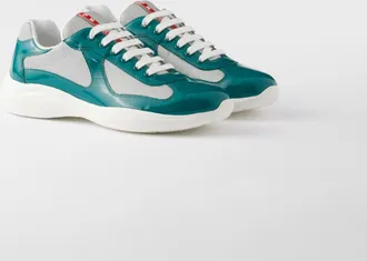 Prada Patent leather and technical fabric Prada Americas Cup sneakers
