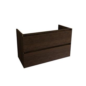 Saniclass Holz Atelier Badkameronderkast - 100x45x60cm - 2 lades - Eiken charcoal