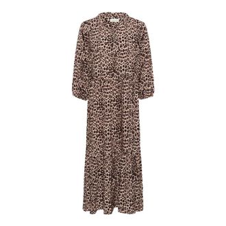 Cream CRTiah Flounce Jurk - Dames - Jurken - Veelkleurig - Maat: L