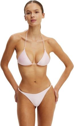 Cotton On Womens Micro String Triangle Bikini Top in Cherry Dream Gloss at Nordstrom, Size X-Small