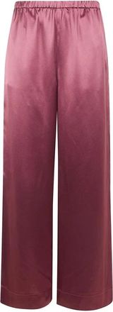 By Malene Birger Cabello Wijde Pijpen Broek - Dames - Wijde Broeken - Bruin - XS - Polyester - Broeken