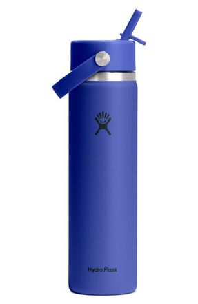 Hydro Flask 24-Ounce Wide Mouth Flex Straw Cap Bottle in Capri Blue at Nordstrom