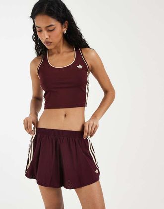 adidas adidas Originals skort sportiva bordeaux e crema-Rosso