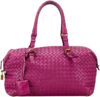 Bottega Veneta Pre-owned Handbags, female, Purple, Size: ONE SIZE Pre-owned Leather handbags