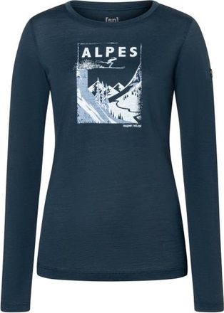 super.natural Alpes L/S Longsleeve f&uuml;r Damen | blau