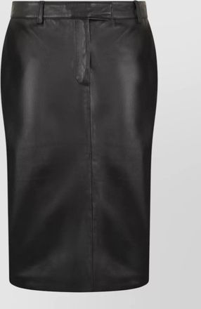 Giuseppe Di Morabito high waist leather midi skirt