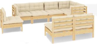 vidaXL Furniture Limited - Muebles De Jard&iacute;n 8 Pzas Y Cojines Madera