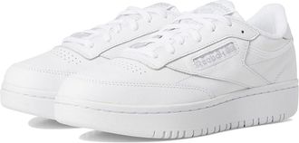 Reebok Lifestyle Womens Club C Double Womens Shoes White/Cold Grey : 5.5 B - Medium