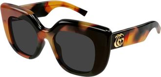 Gucci Sunglasses, female, Brown, Size: 50 MM Square Sunglasses