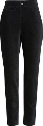 Hue High Waist Corded Knit Straight Leg Pants in Black at Nordstrom, Size X-Large