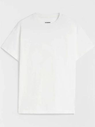 Jil Sander Katoenen T-shirt - Heren - Tops - Wit - Maat: XL Katoen