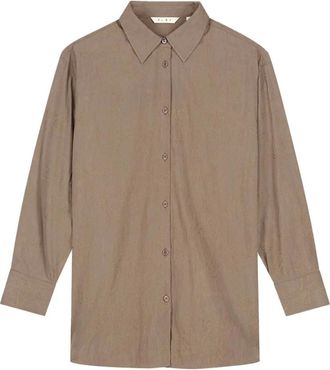 Olaf Hussein Dames, Blouses & Shirts, Bruin, Maat: XL