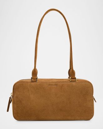 Veronica Beard Boxy Suede Shoulder Bag