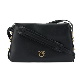 Pinko Triplet Mini Crossbody Bag - Dames - Schoudertassen - Zwart - ONE Size - Leer - Tassen