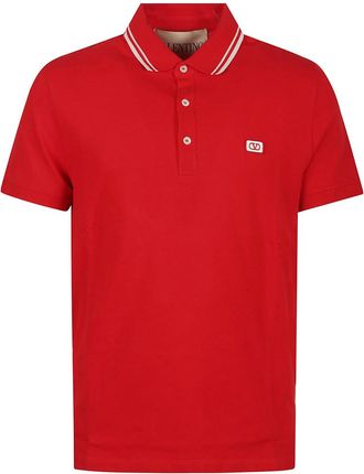 Valentino Garavani Red Cotton Polo
