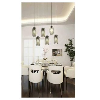 Trade Shop Trade Shop Traesio - Trade Shop - Lampadario Soffitto E27 Di Forma Ovale Nero Bianco Portalampada Sospensione A34 - Negro