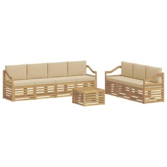 vidaXL Juegos De Sof&aacute;s Madera De Acacia S&oacute;lida Vidaxl