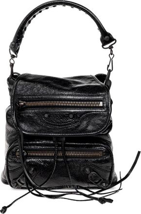Balenciaga Le City Backpack Mini - Dames - Tassen - Zwart - Maat: ONE Size Katoen