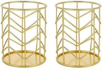 OEM Jhubers - Portal&aacute;pices Dorado - Organizador De Escritorio - 2 Piezas - Hierro - Duradero - Seguro Y No T&oacute;xico - Dimensiones 8 X 10 Cm