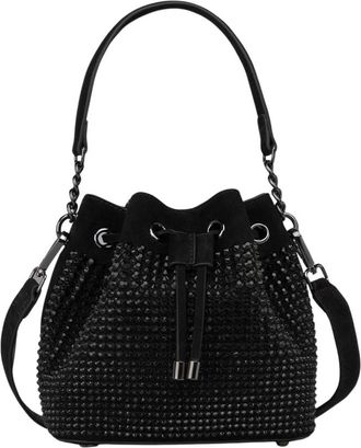 Alma En Pena Rhinestone bucket tas - Dames - Schoudertassen - Zwart - ONE Size - Tassen