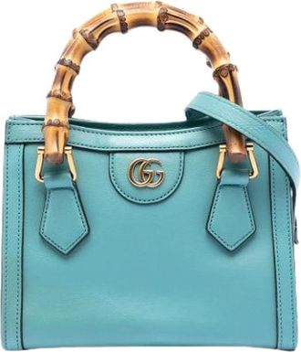 Gucci Pre-owned Handbags, female, Blue, Size: ONE SIZE Pre-owned The Diana