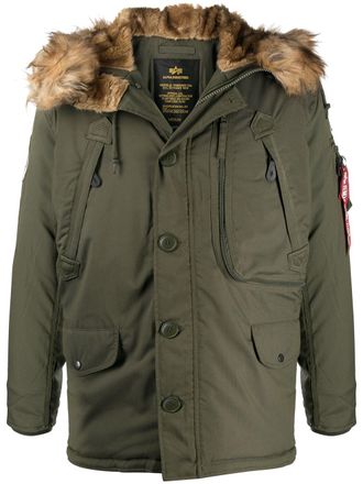 Alpha Industries Giacca con cappuccio Polar - Verde