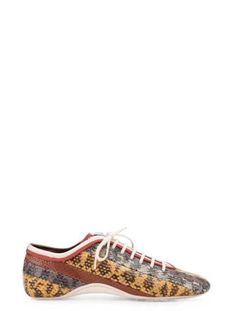 Dries Van Noten leren sneakers in balletstijl