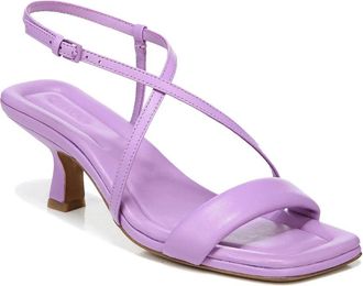 Vince Cottin Sandals Womens Purple Leather Ankle Strap Kitten Heel HTAT1157