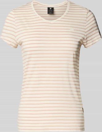 G-Star Slim Fit T-Shirt mit Streifenmuster Modell Stripe eyben in Hellrosa, Größe XL