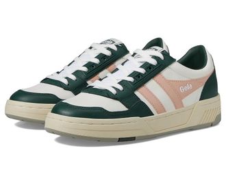 Gola Challenge Womens Shoes White/Evergreen/Pearl Pink : 6 B - Medium, Leather