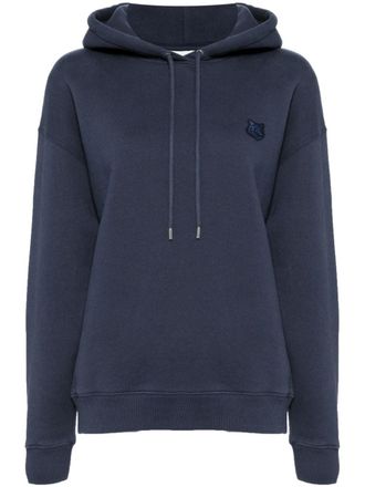 Maison Kitsun&eacute; signature fox motif hoodie - Blue
