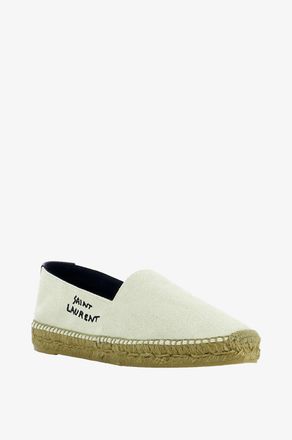 Saint Laurent Espadrilles aus Tuch mit Logostickerei Signature