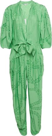 Stella McCartney Tuta intera con motivo jacquard - Verde