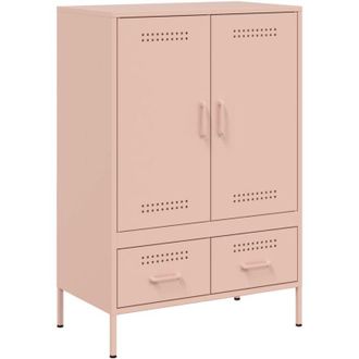 vidaXL Aparador Acero Rosa 68x39x101,5 Cm Vidaxl