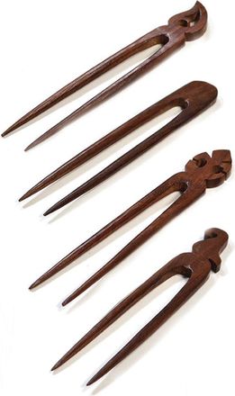 Matr Boomie Woodcut Hair Pins - Set of 4 in Hand Carved Wood at Nordstrom