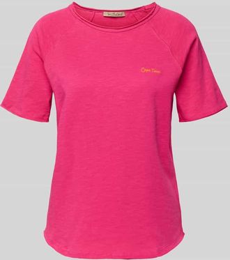 Smith & Soul T-Shirt mit Statement-Stitching und Rollsaum in Pink, Gr&ouml;&szlig;e XXL
