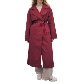 Next Cotton Blend Trench Coat in Red at Nordstrom, Size 8 Us