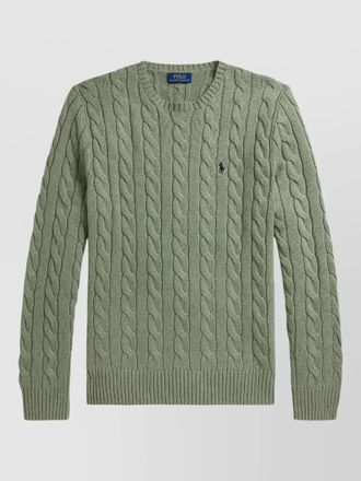 Polo Ralph Lauren cable knit sweater ribbed cuffs hem