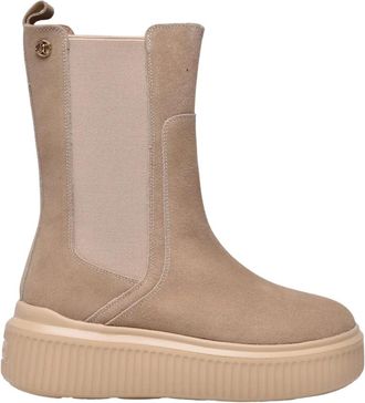 Janet & Janet Schoenen, Dames, Beige, 40 EU, Su&egrave;de, Su&egrave;de Enkellaars