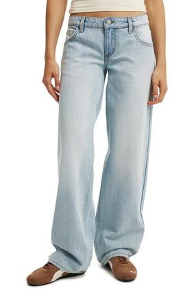 Cotton On Womens Low Rise Straight Jean in Notion Blue at Nordstrom, Size 10