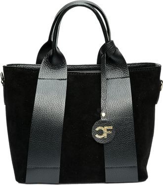 Carla Ferreri Zwart Rundleer Tas